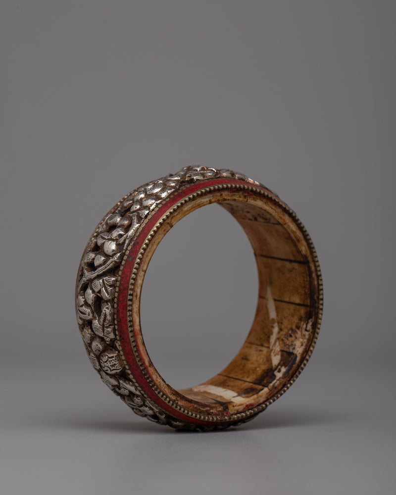 Tibetan Silver Bangle | Handcrafted Ethnic Jewelry Inspired by Traditions