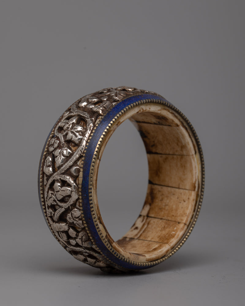 Tibetan Ethically Sourced Bone Bangle | Handcrafted Jewelry Honoring Tradition