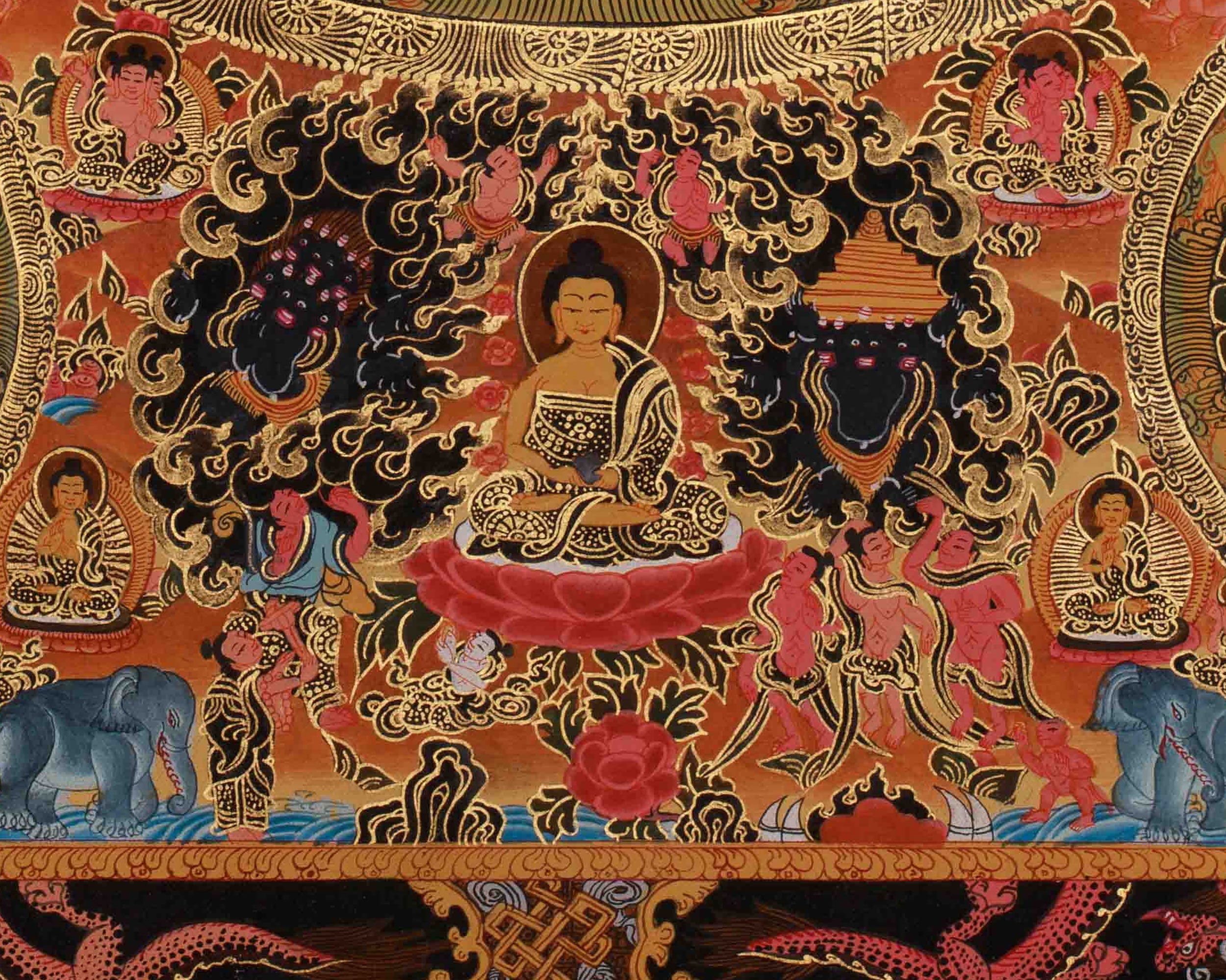Divine Buddha Mandala Artwork | A Radiant Mandala Reflecting Wisdom, Compassion, and Peace | Meditation Altar