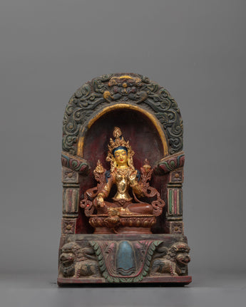 sacred-green-tara-with-throne
