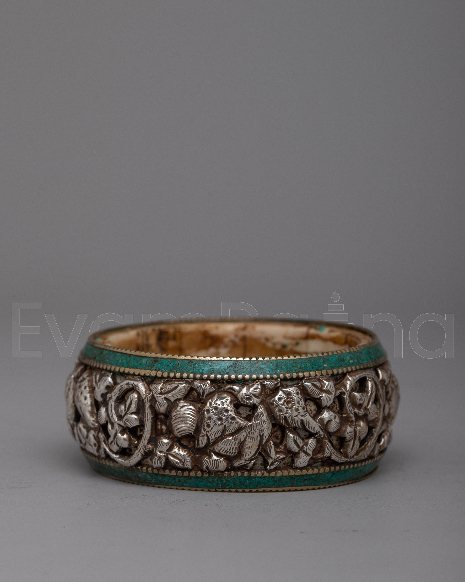 Silver Carved on Bangle