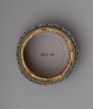 Silver Carved on Bangle | Handcrafted Beauty with Detailed Design