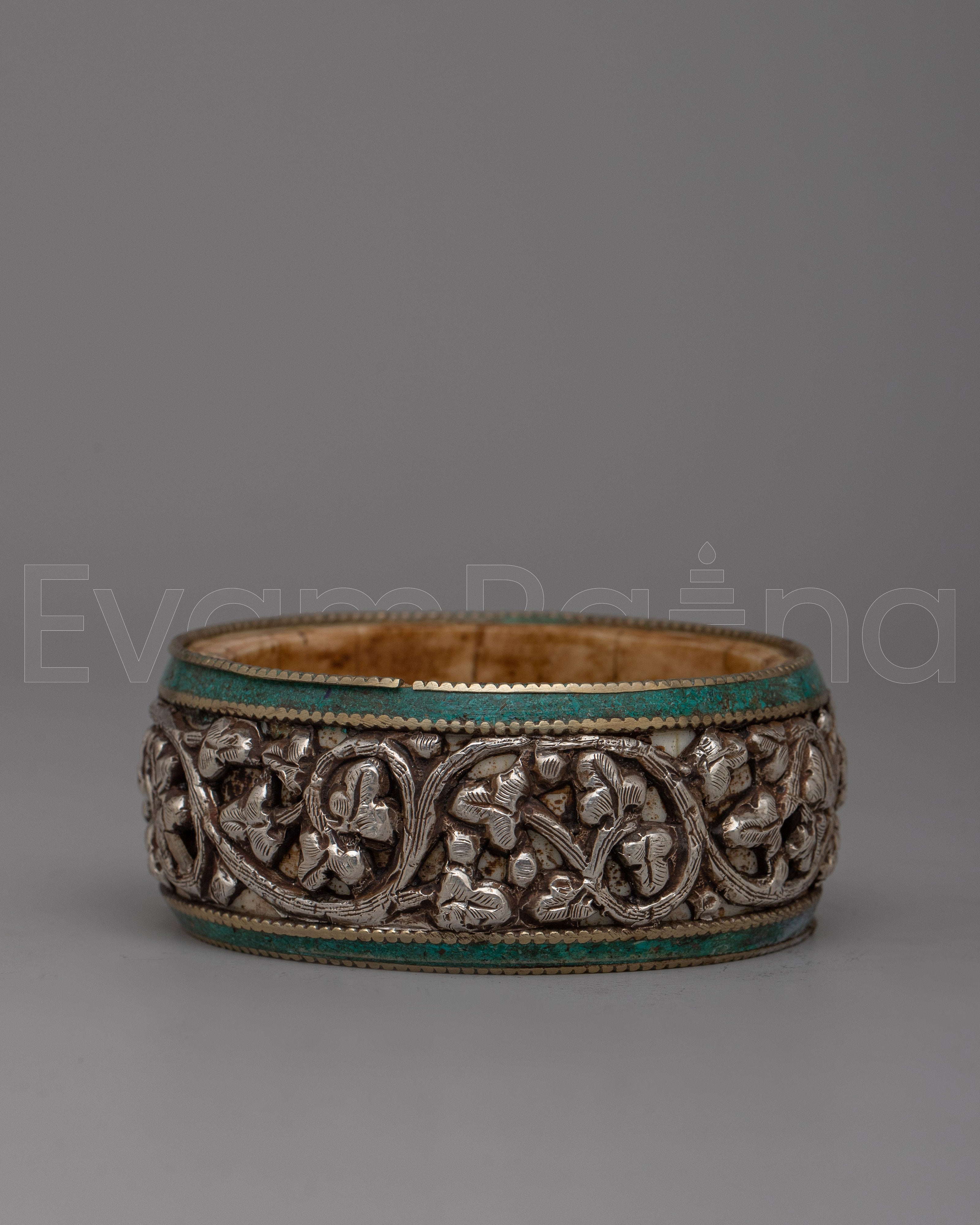 Tibetan Tribal Silver Bangle