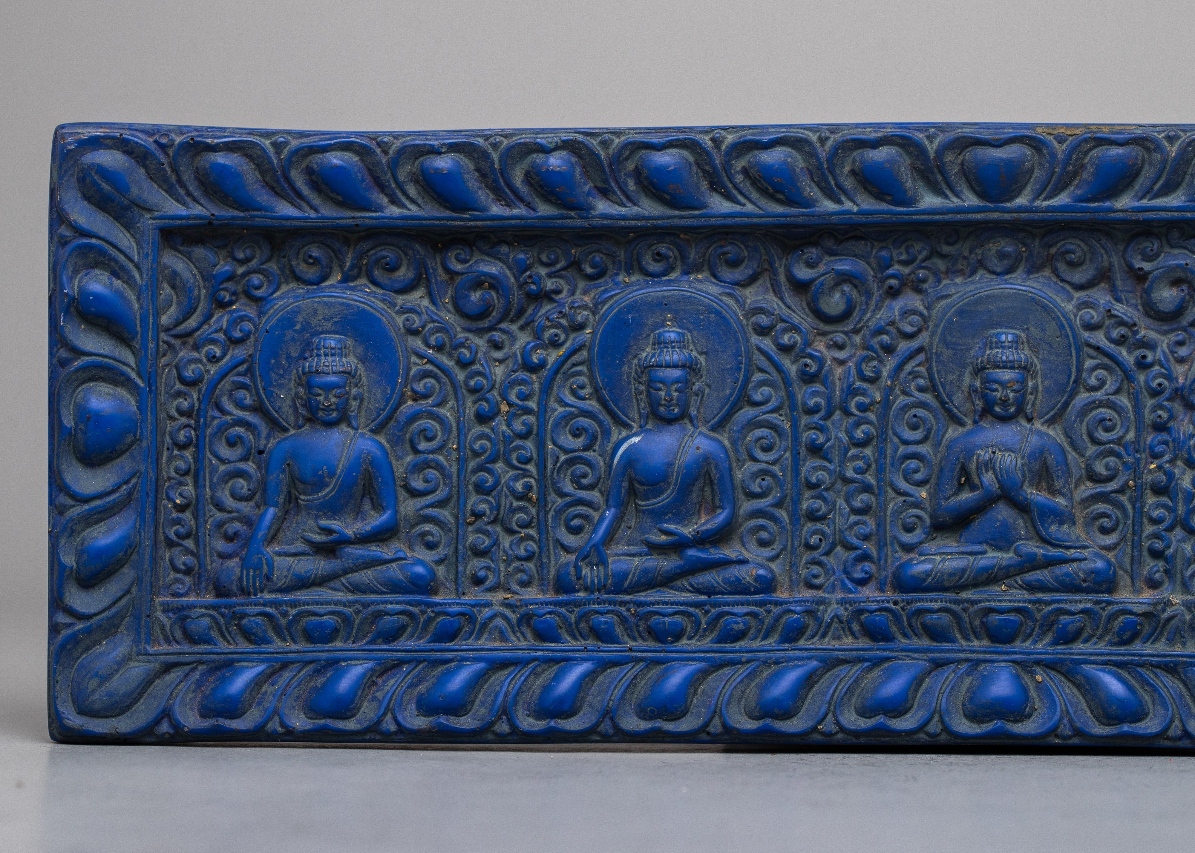 Dhyani Buddha Fiber Wall Hanging | Serene Spiritual Presence for Home Decor