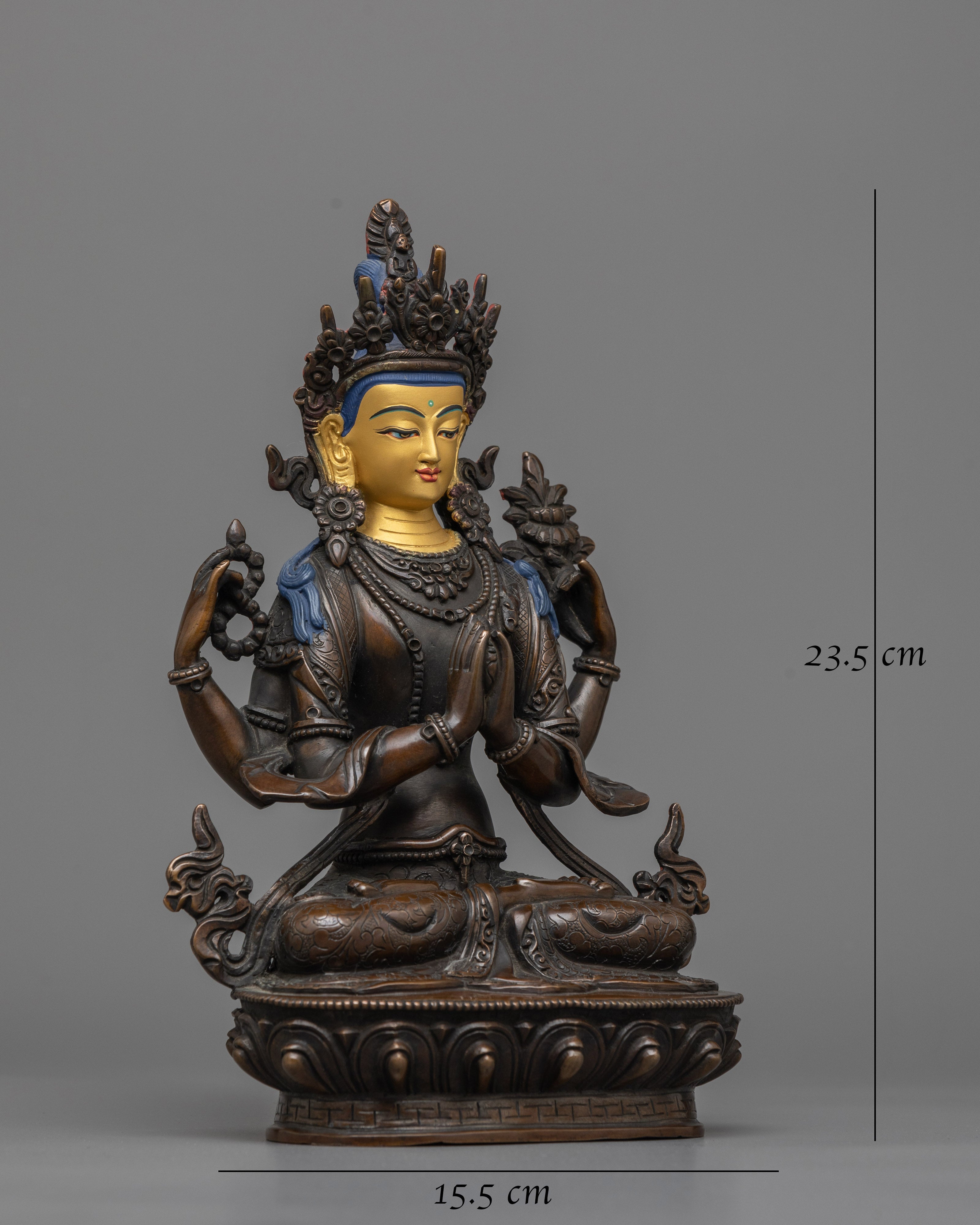 Compassion Chenrezig Statue | Embodiment of Kindness and Mercy