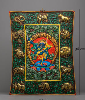 Vajravarahi Metal Thanka Wall Hanging | Symbol of Divine Feminine Energy and Spiritual Power