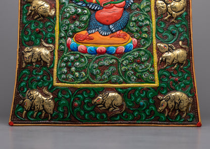 Garuda Metal Thanka Wall Hanging Calander | Elegant Fusion of Art and Timekeeping in Spiritual Decor