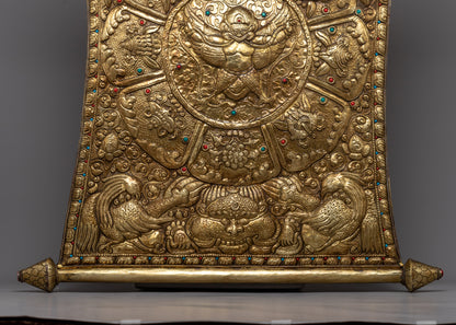 Garuda Brass Metal Thanka | Majestic Symbol of Divine Protection and Power