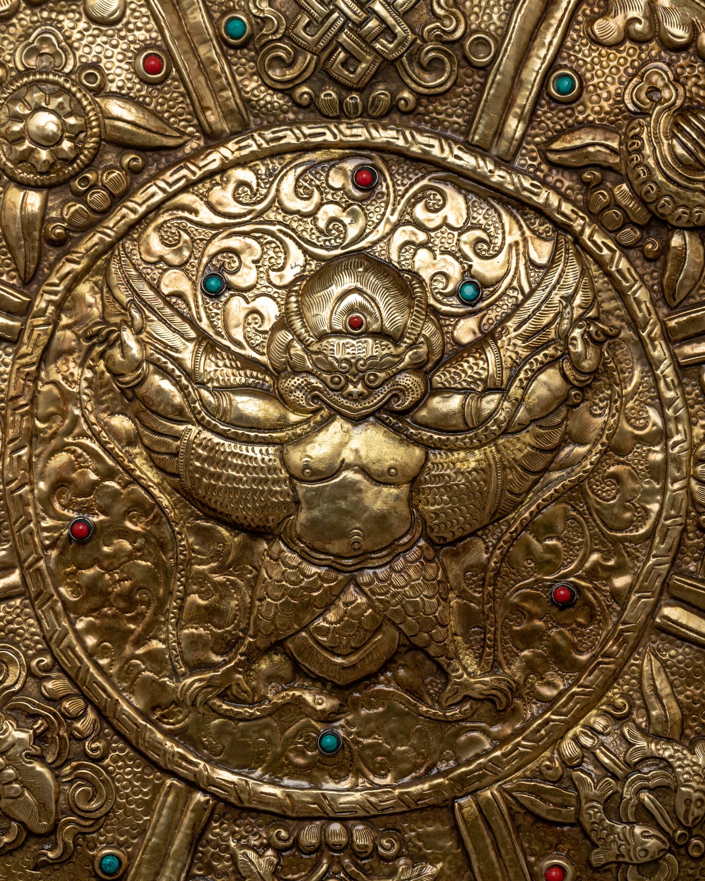 Garuda Brass Metal Thanka | Majestic Symbol of Divine Protection and Power