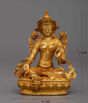 Machine-Made Green Tara Statue | Divine Protection, and Compassion