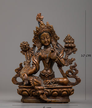 Mini Green Tara Statue \ Petite Symbol of Compassion and Protection