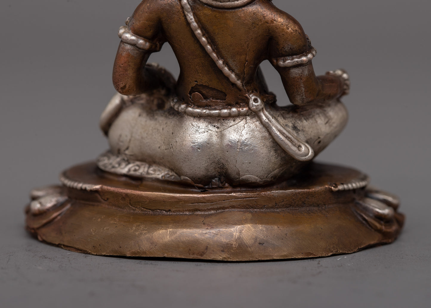 Dzambhala Copper Oxidized Statue | Serene Representation of the Wealth Deity