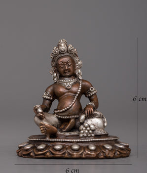 Dzambhala Copper Oxidized Statue | Serene Representation of the Wealth Deity