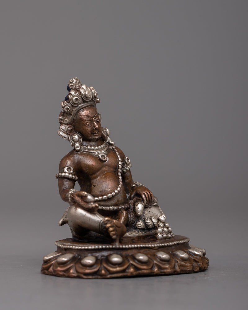 Dzambhala Copper Oxidized Statue | Serene Representation of the Wealth Deity