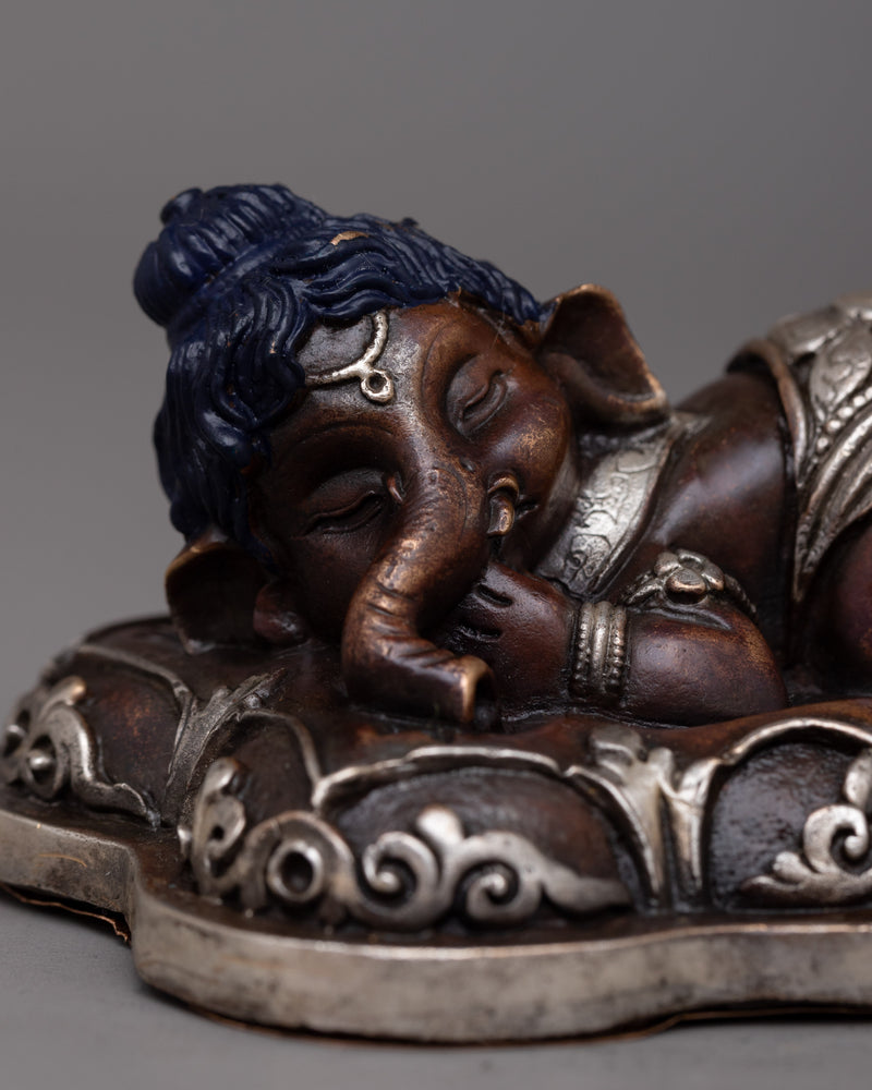 Ganesh Copper Oxidized Statue | Symbolizing Divine Wisdom and Blessings