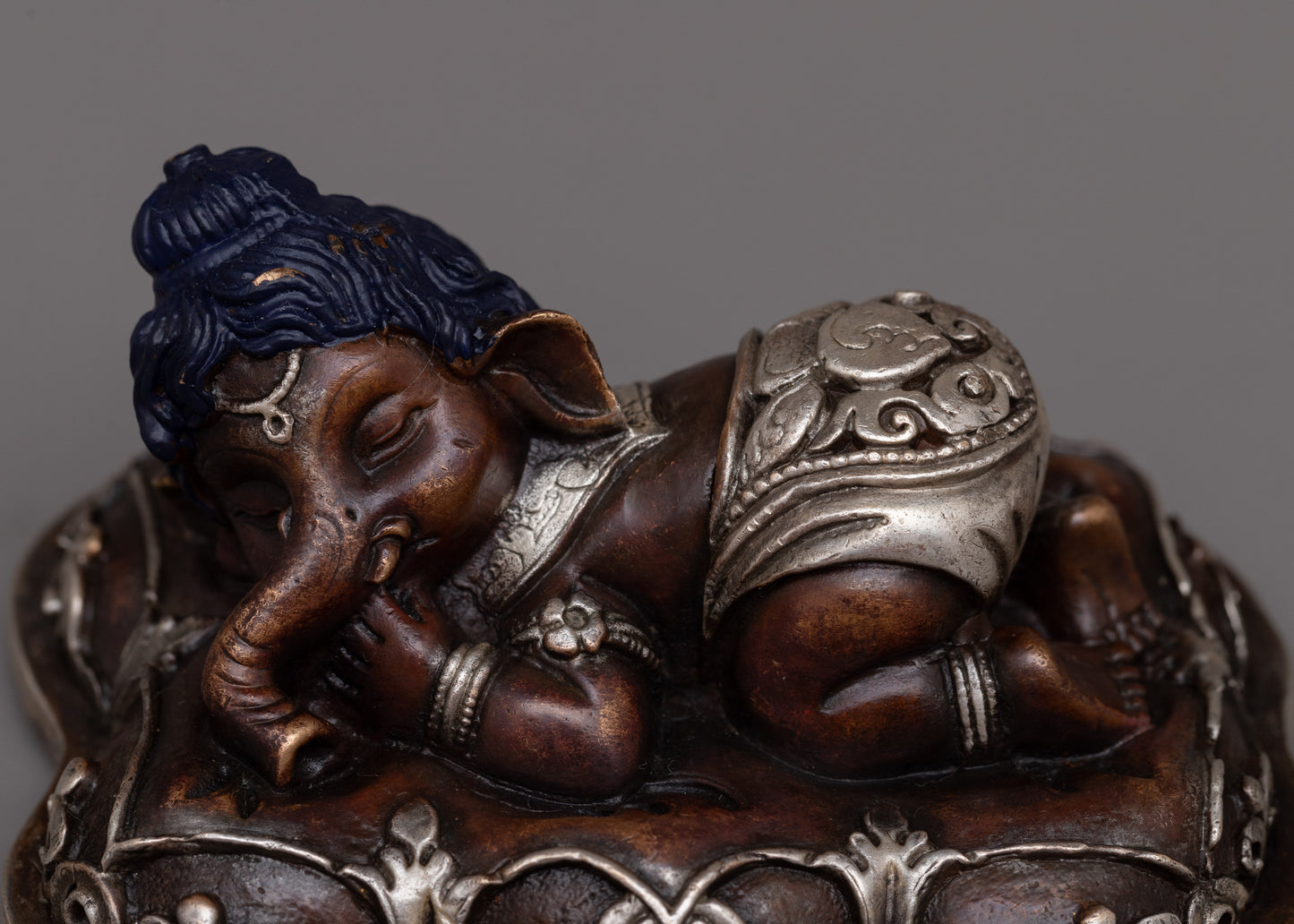 Ganesh Copper Oxidized Statue | Symbolizing Divine Wisdom and Blessings