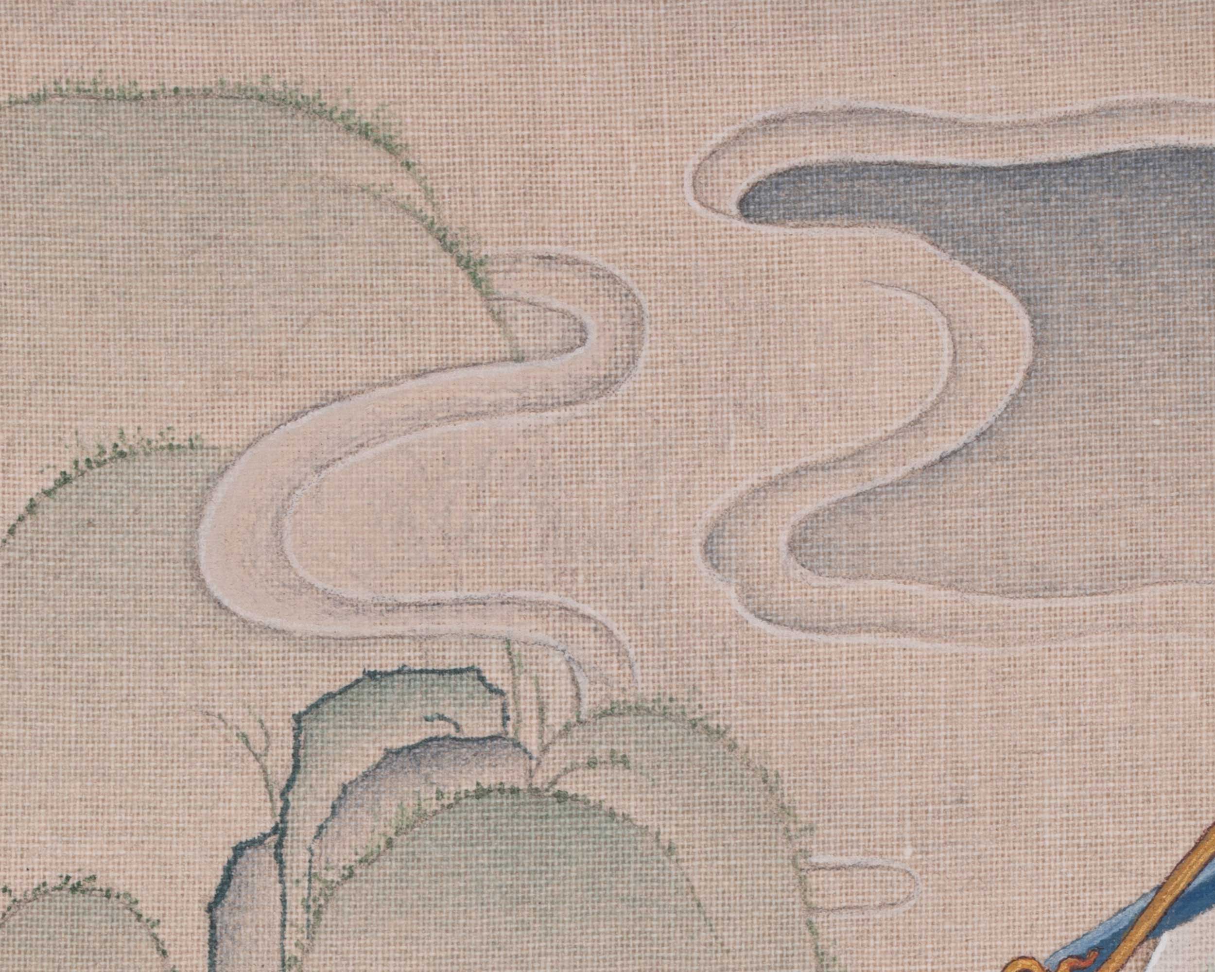 Manjushri Sacred Art | Bodhisattva Deity | Buddhist Thangka