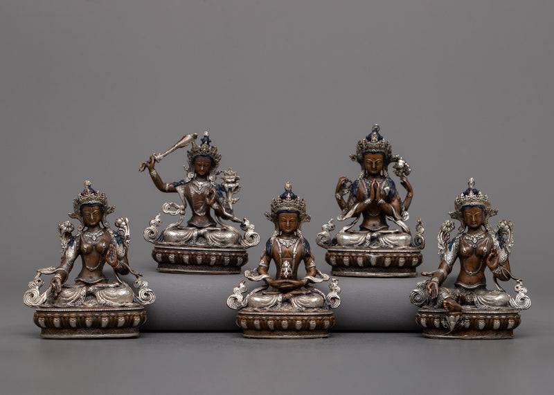 Copper Bodhisattva Set | Revered Collection of Spiritual Figures Crafted