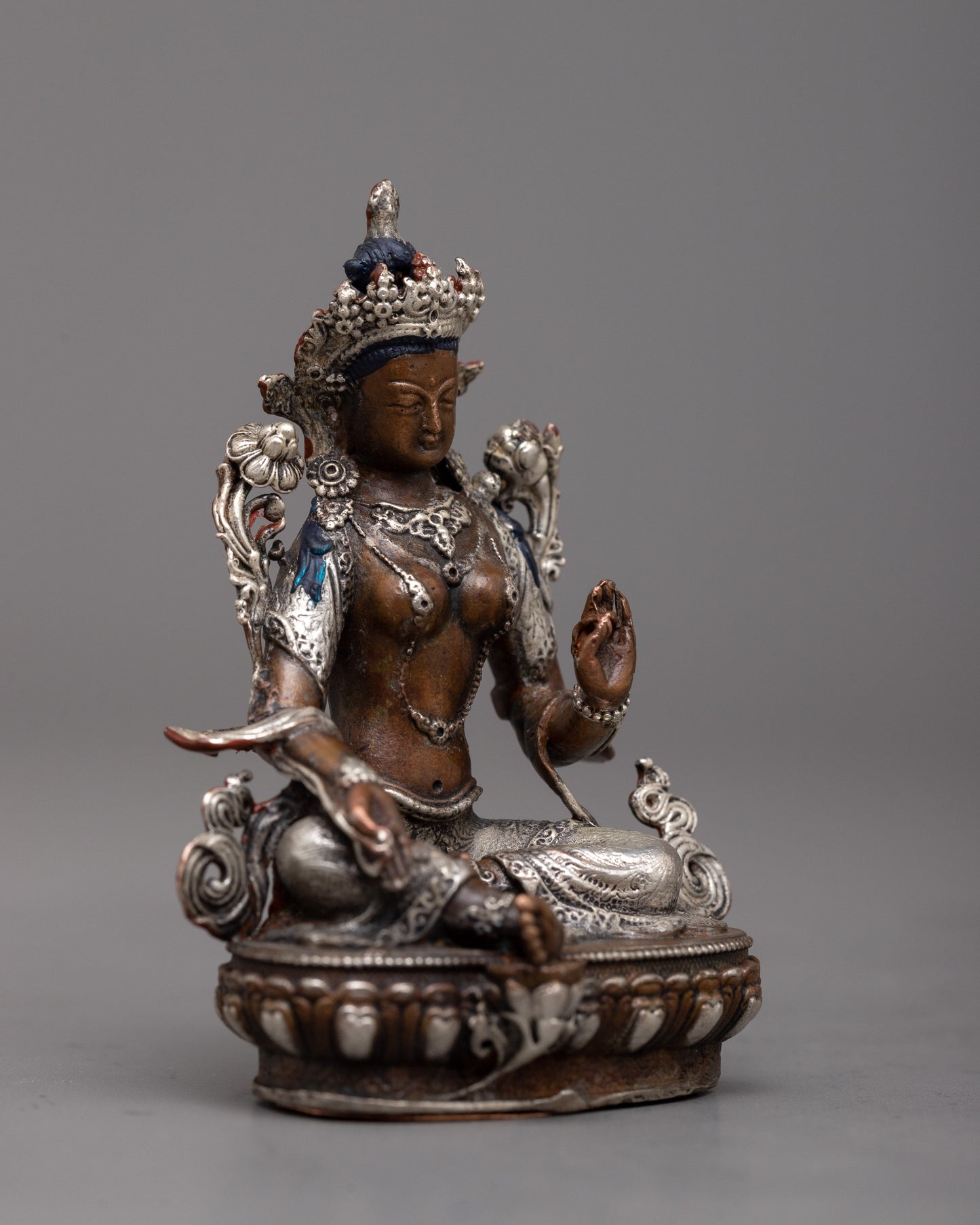 Machine Made Green Tara Goddess Statue | Exquisite Representation of the Himalayan Art