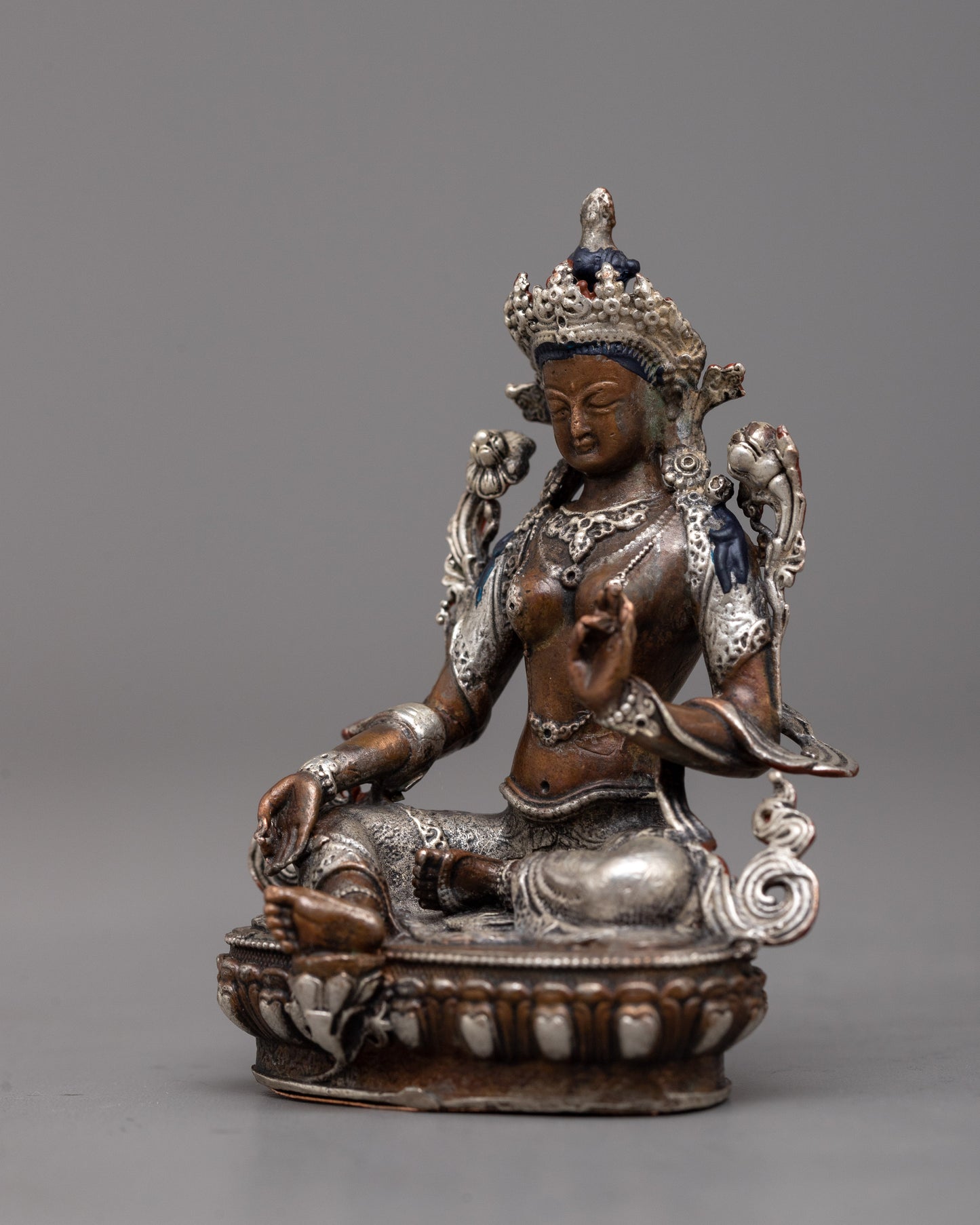 Machine Made Green Tara Goddess Statue | Exquisite Representation of the Himalayan Art