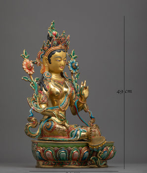 green-tara-beautiful-sculpture