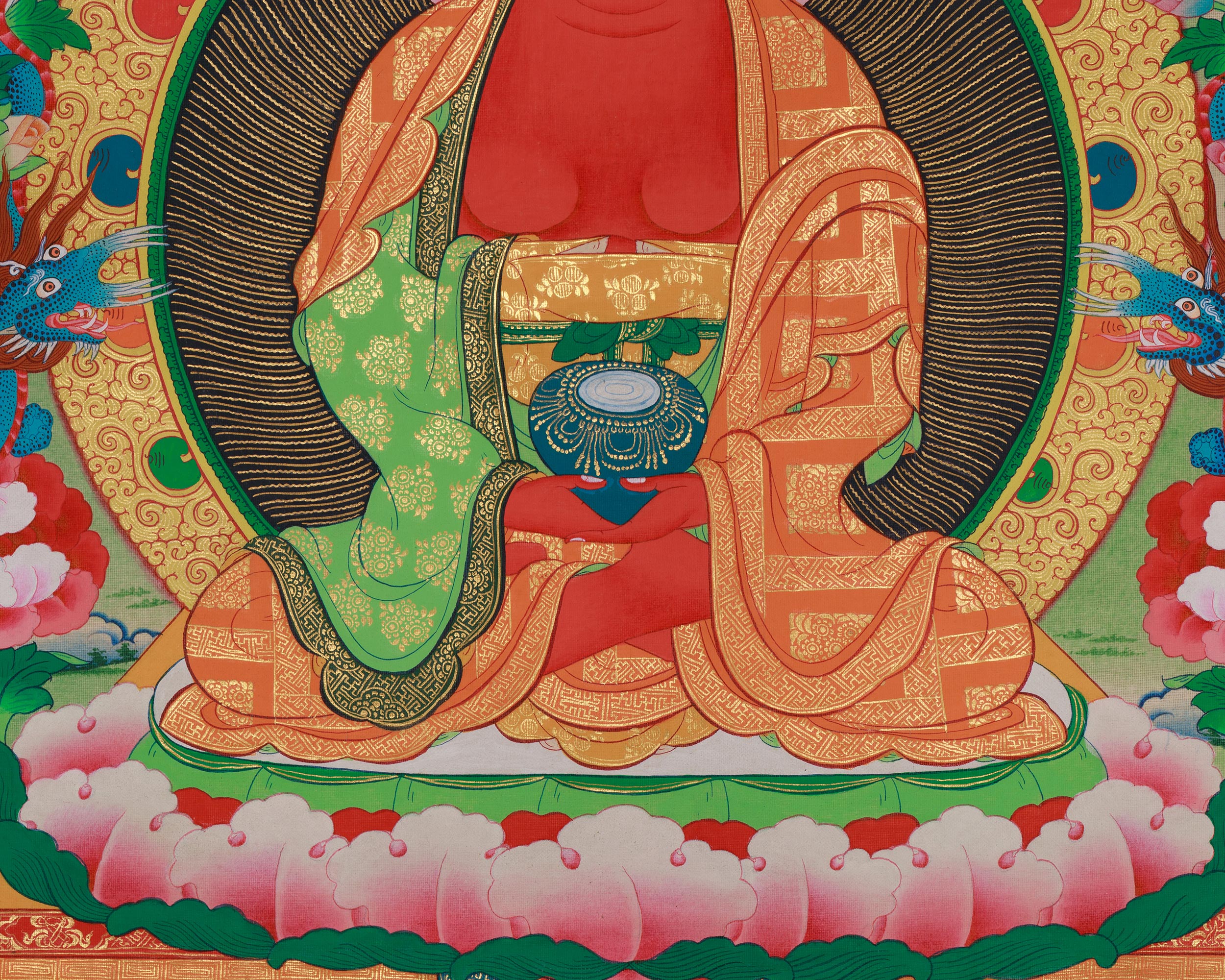 Himalayan Thangka of Amitabha Buddha | The Buddha of Infinite Light