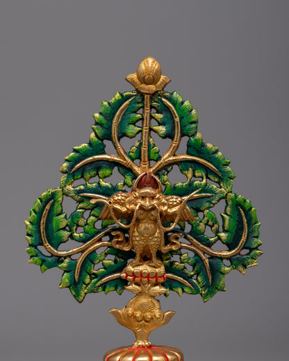 Garuda Statue on Tree Stand | Crafted in Copper with 24k Gold Plating