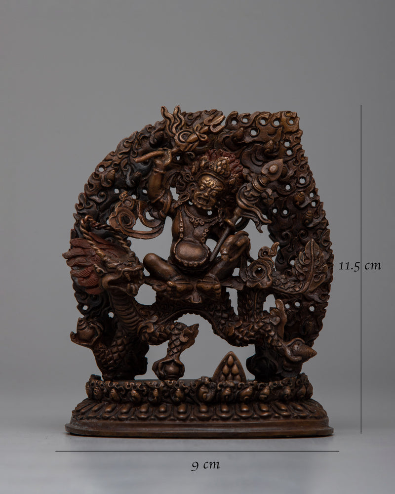 White Dzambhala Machine Made Statue | Oxidized Copper Body, Symbolizing Wealth and Blessings