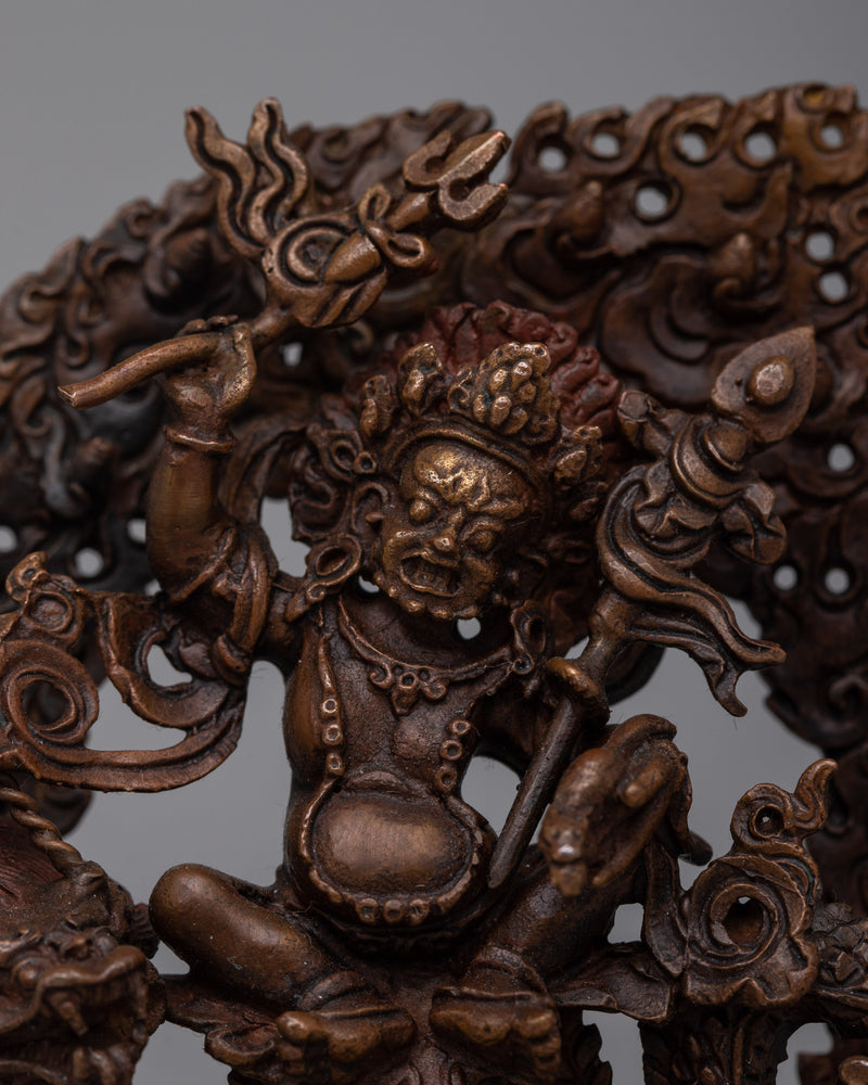 White Dzambhala Machine Made Statue | Oxidized Copper Body, Symbolizing Wealth and Blessings