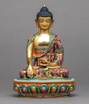 Gautama Buddha Gold Plated Statue