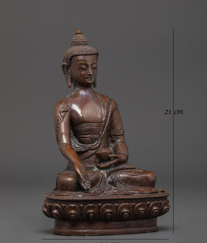 Handmade Ratnasambhava Copper Statue