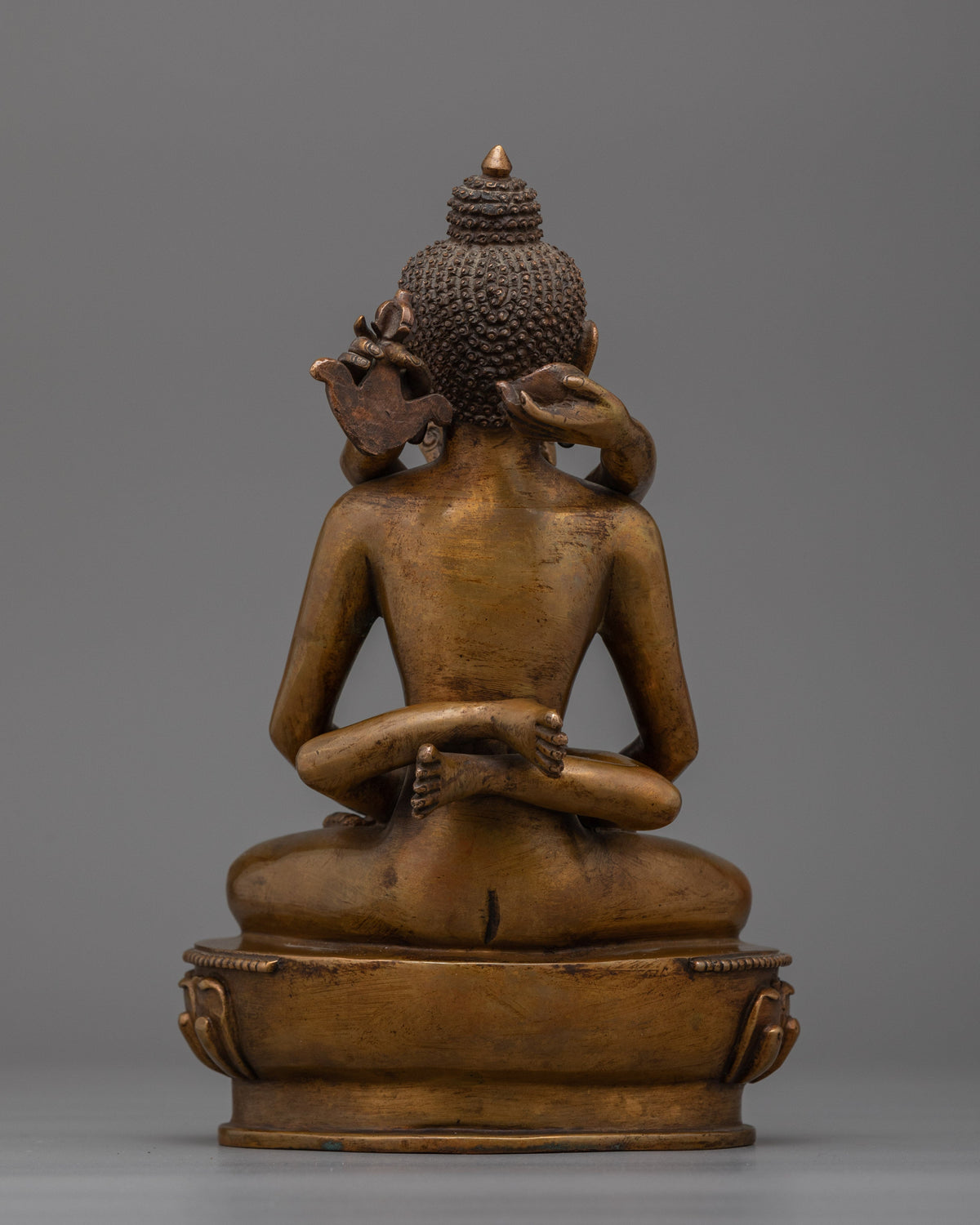 Samantabhadra and Consort Together Statue - A Sacred Union in Antique Finish