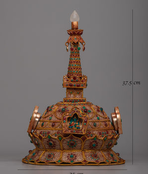 Tibetan Golden Stupa | Radiating Spiritual Harmony and Reverence