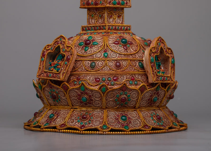 Tibetan Golden Stupa | Radiating Spiritual Harmony and Reverence