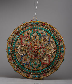Buddhist Copper Mandala Wall Hanging | Embrace Spiritual Harmony and Cultural Beauty