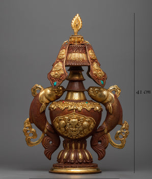 Copper Auspicious Bhumba | Traditional Vessel for Offerings and Rituals