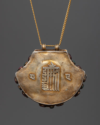 Copper Ghau Locket | Nepali Amulet for Spiritual Protection