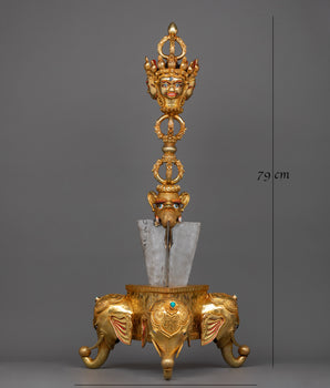 Phurba Ritual Set with Stand | Exquisite Copper Craftsmanship for Sacred Ceremonies