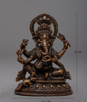 Copper Statue of Lord Ganesha | Machine made Statue  for Puja Rooms and Meditation Corners