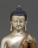 silver-plated-shakyamuni-buddha-statue