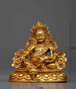 Dzambhala Prayer Statue | Copper Crafted Elegance for Spiritual Devotion