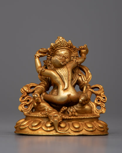 Holy Symbol for Deity Wealth Statue | Machine-Made Dzambhala Figurine