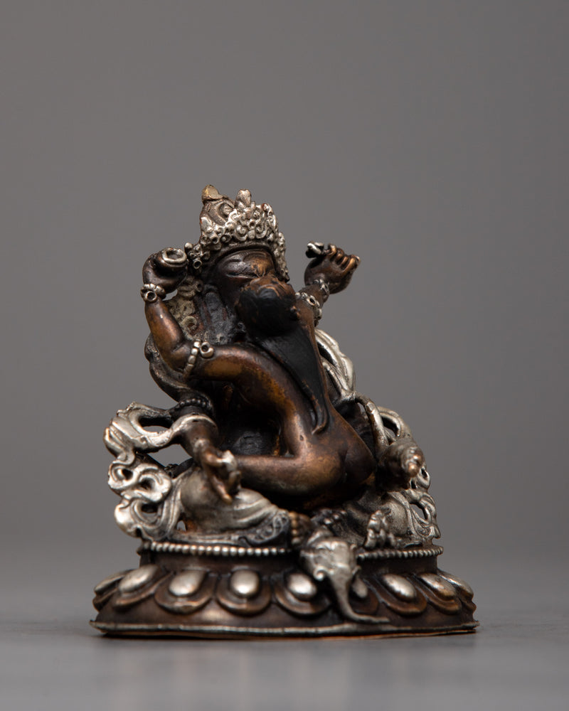 Deity of Wealth and Prosperity Statue | Copper Dzambhala Consort Statue