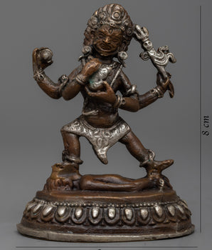 Small Mahakala Statue | Embodying Power and Protection in a Copper
