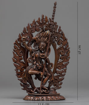 Dorje Phagmo Statue | Buddhist Oxidized Copper Sculpture for Meditation and Yoga