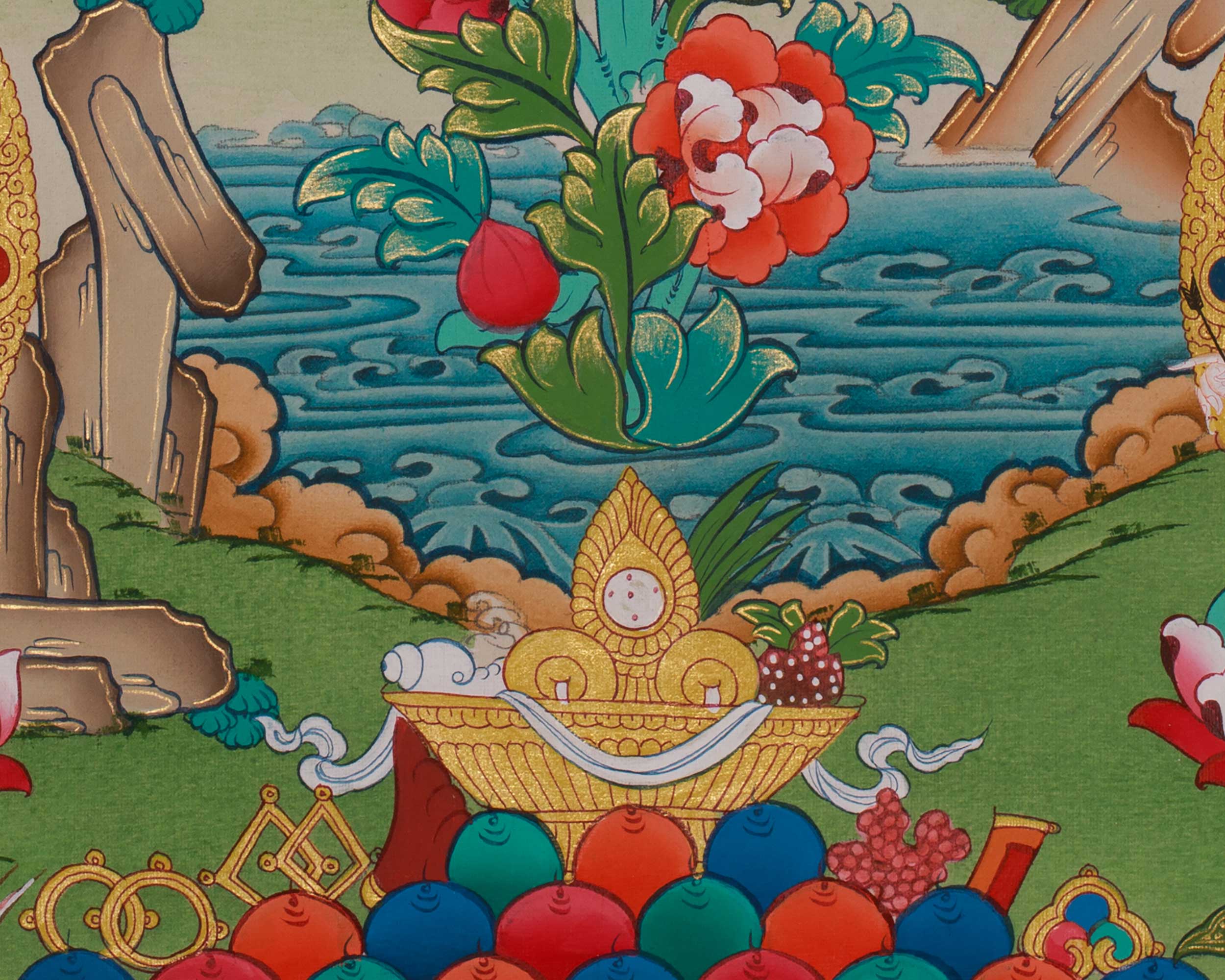 White Tara Meditation Art | Female Buddha In Tibetan Buddhism | Seven Eyes Goddess