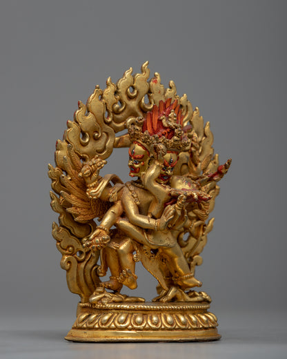 Vajrakilaya Prayer Statue | Gold-Plated for Spiritual Blessings