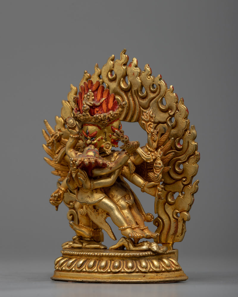 Vajrakilaya Prayer Statue | Gold-Plated for Spiritual Blessings