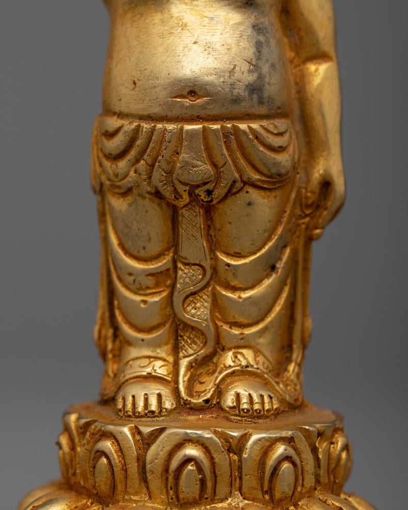 Statue of Standing Buddha | Symbol of Peace and Enlightenment in Spiritual Deco