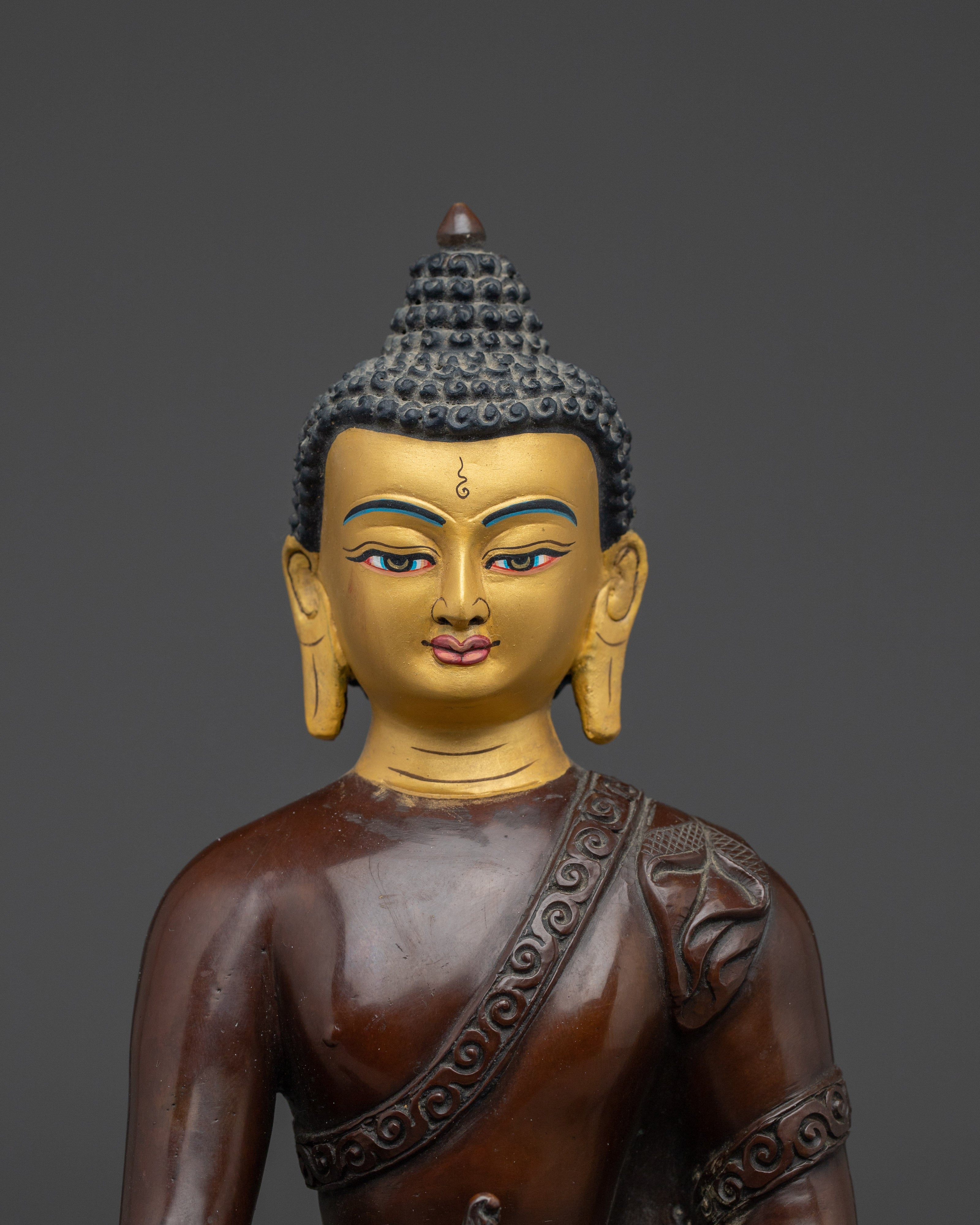 Supreme Healer Bhaisajyaguru Art | Medicine Buddha Oxidized Statue